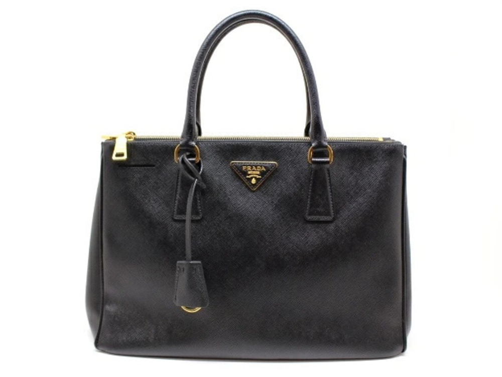 Prada Galleria Shoulder Bag Handbag Black Saffiano Leather